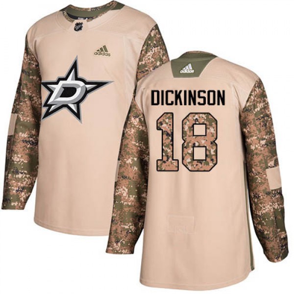 Adidas Dallas Stars #18 Jason Dickinson Camo Authe...