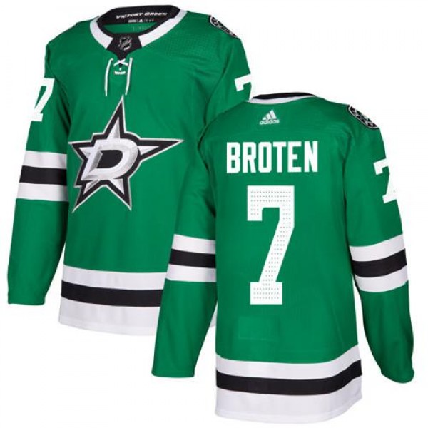 Adidas Dallas Stars #7 Neal Broten Green Home Auth...