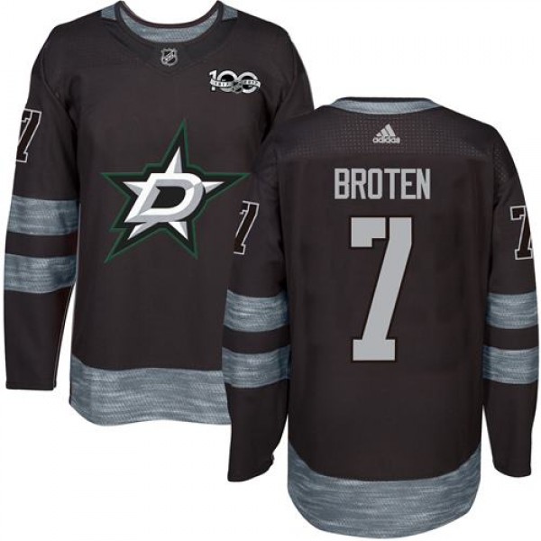 Adidas Dallas Stars #7 Neal Broten Black 1917-2017...