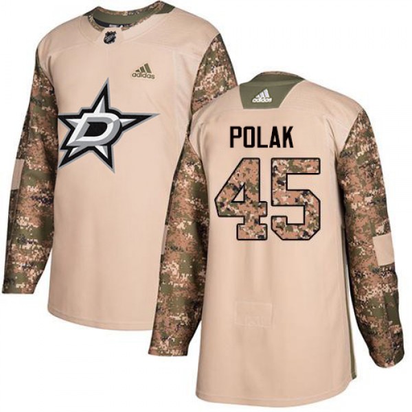 Adidas Dallas Stars #45 Roman Polak Camo Authentic...
