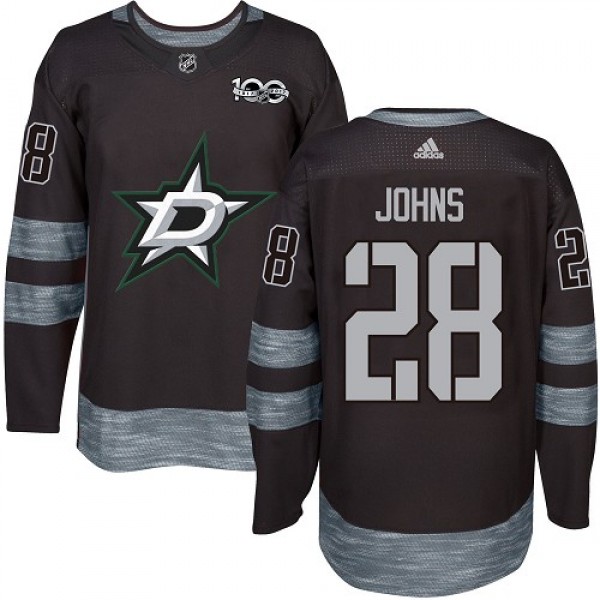 Adidas Dallas Stars #28 Stephen Johns Black 1917-2...