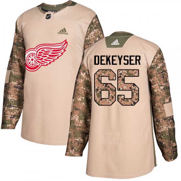 Adidas Detroit Red Wings #65 Danny DeKeyser Camo A...