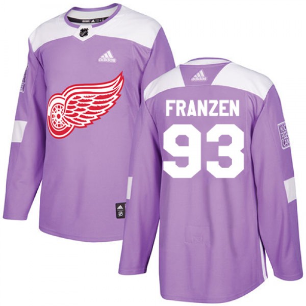 Adidas Detroit Red Wings #93 Johan Franzen Purple ...