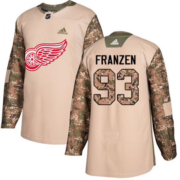 Adidas Detroit Red Wings #93 Johan Franzen Camo Au...