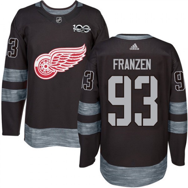 Adidas Detroit Red Wings #93 Johan Franzen Black 1...