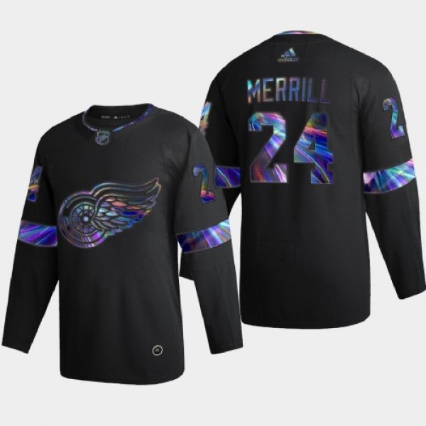 Detroit Detroit Red Wings #24 Jon Merrill Men'...