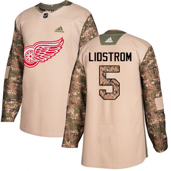Adidas Detroit Red Wings #5 Nicklas Lidstrom Camo ...