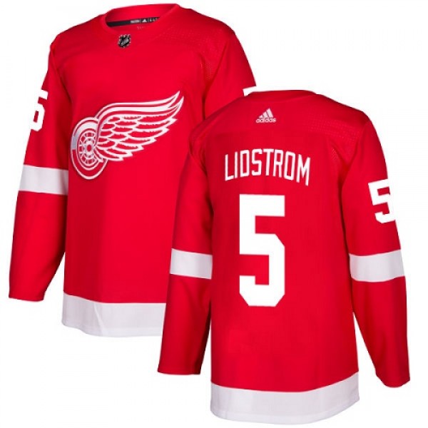 Adidas Detroit Red Wings #5 Nicklas Lidstrom Red H...