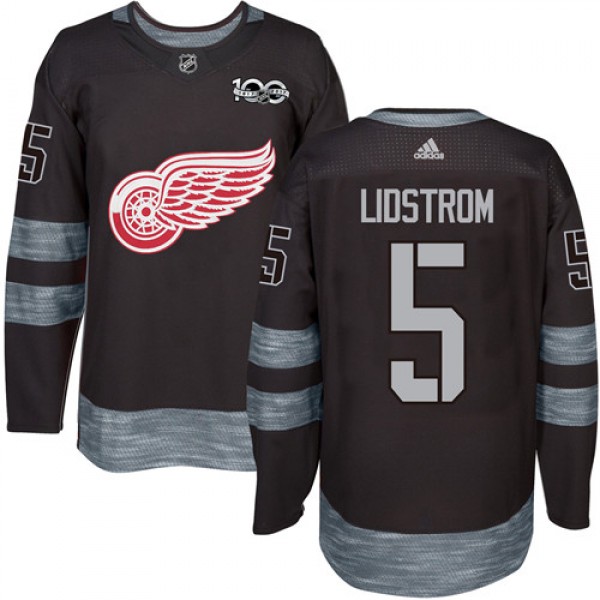 Adidas Detroit Red Wings #5 Nicklas Lidstrom Black...
