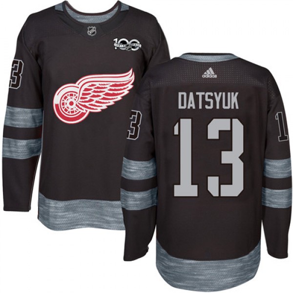 Adidas Detroit Red Wings #13 Pavel Datsyuk Black 1...