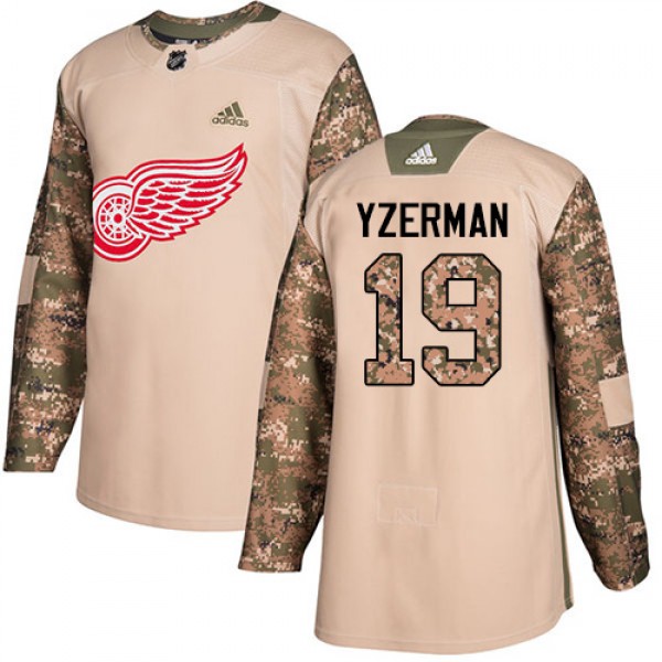 Adidas Detroit Red Wings #19 Steve Yzerman Camo Au...