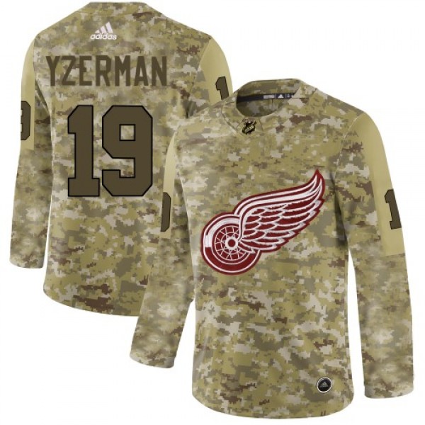 Adidas Detroit Red Wings #19 Steve Yzerman Camo Au...