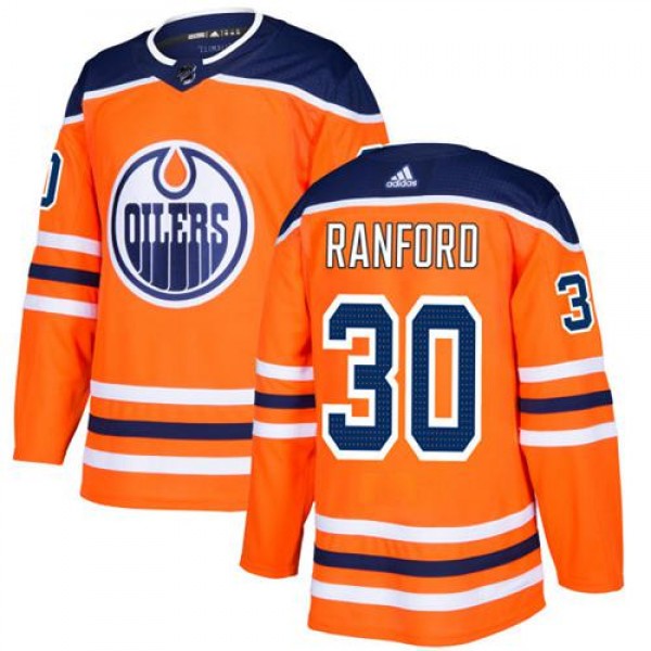 Adidas Edmonton Oilers #30 Bill Ranford Orange Hom...
