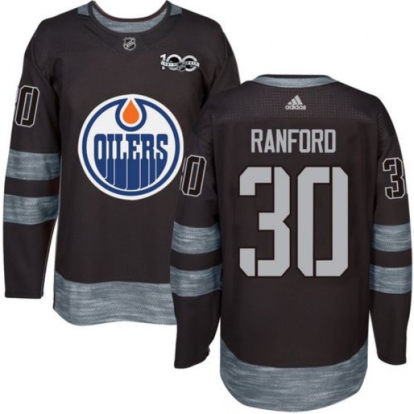 Adidas Edmonton Oilers #30 Bill Ranford Black 1917...