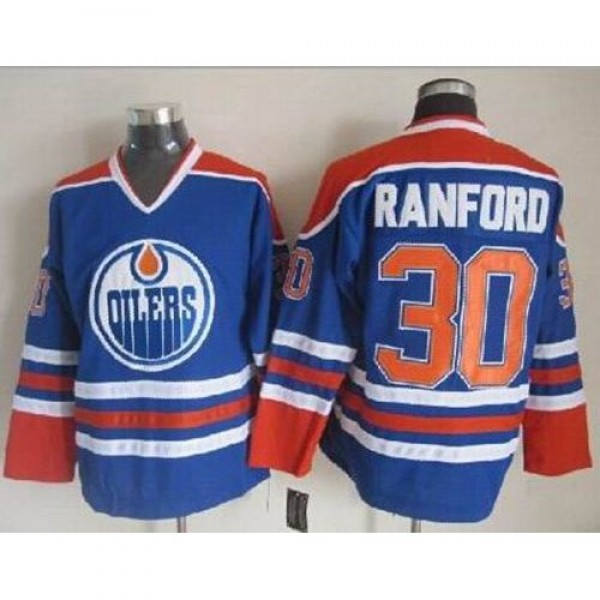 Edmonton Oilers #30 Bill Ranford Light Blue CCM Th...