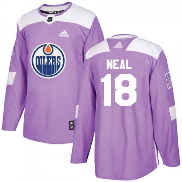 Adidas Edmonton Oilers #18 James Neal Purple Authe...