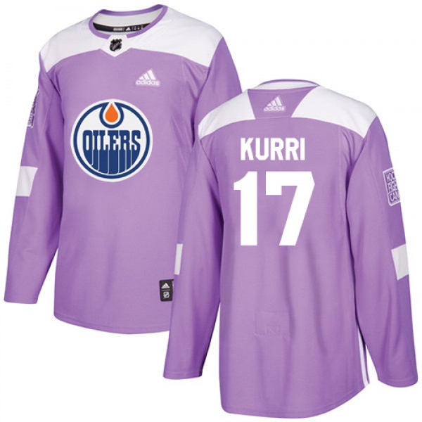 Adidas Edmonton Oilers #17 Jari Kurri Purple Authe...