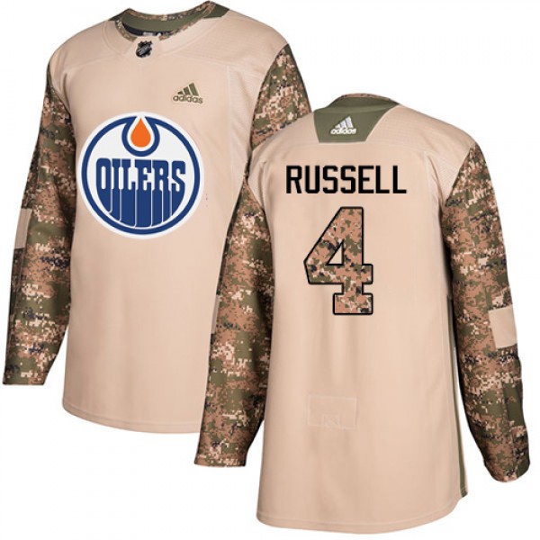 Adidas Edmonton Oilers #4 Kris Russell Camo Authen...