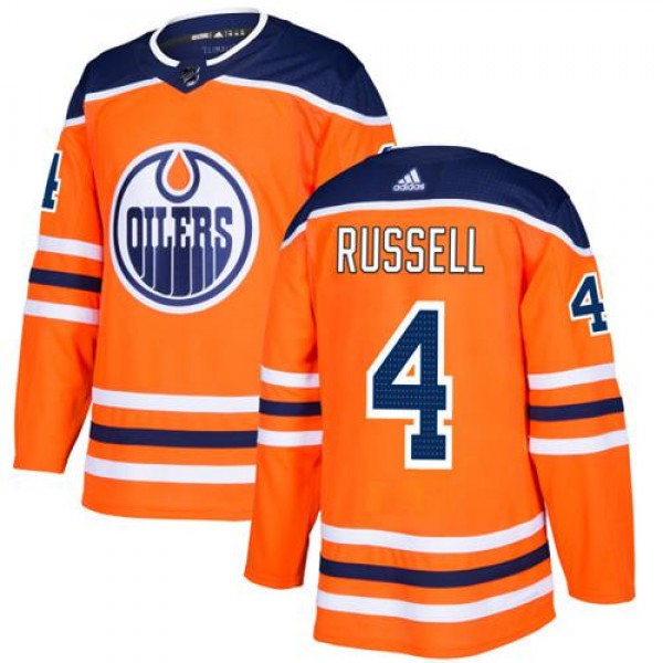 Adidas Edmonton Oilers #4 Kris Russell Orange Home...