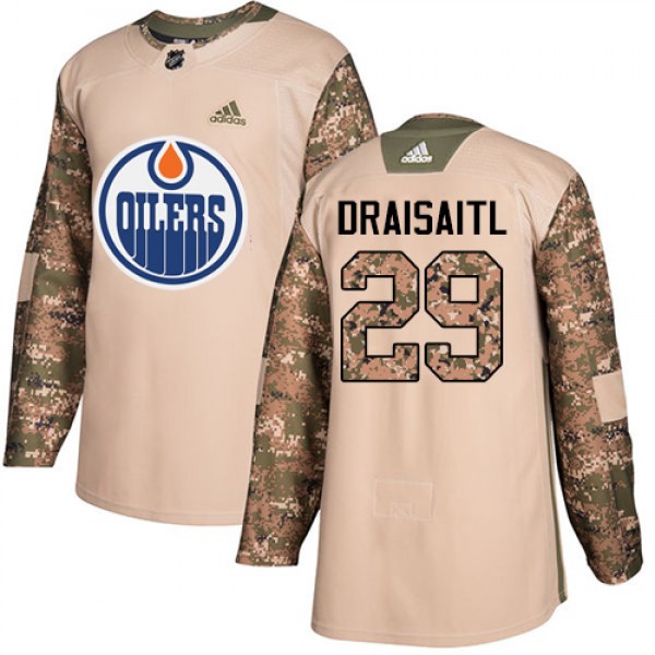 Adidas Edmonton Oilers #29 Leon Draisaitl Camo Aut...
