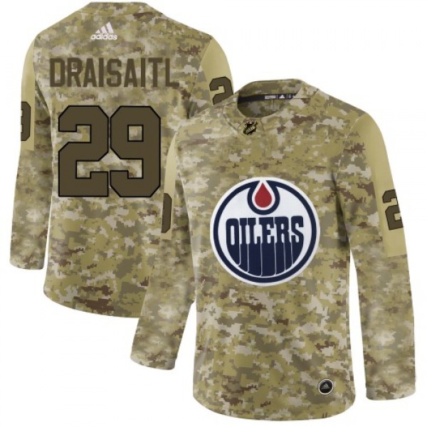 Adidas Edmonton Oilers #29 Leon Draisaitl Camo Aut...