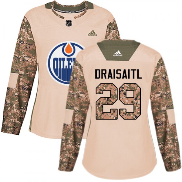 Adidas Edmonton Oilers #29 Leon Draisaitl Camo Aut...
