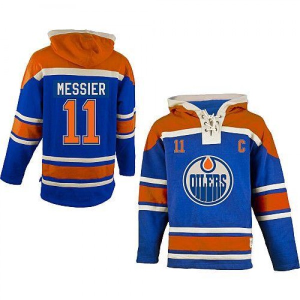 Edmonton Oilers #11 Mark Messier Light Blue Sawyer...