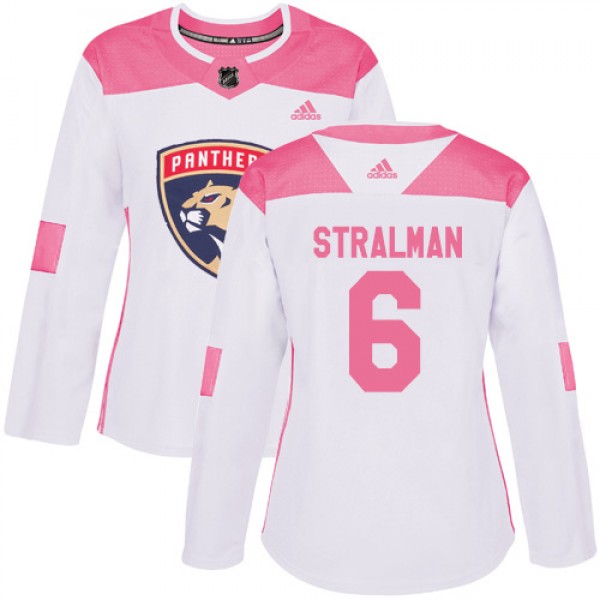 Adidas Florida Panthers #6 Anton Stralman White/Pi...
