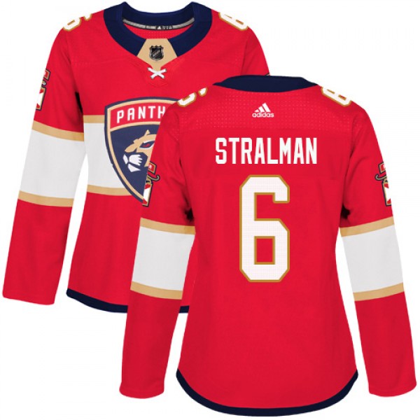 Adidas Florida Panthers #6 Anton Stralman Red Home...