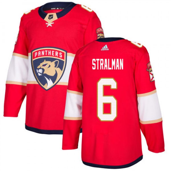 Adidas Florida Panthers #6 Anton Stralman Red Home...