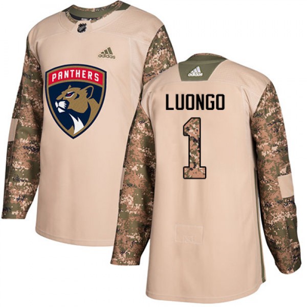 Adidas Florida Panthers #1 Roberto Luongo Camo Aut...