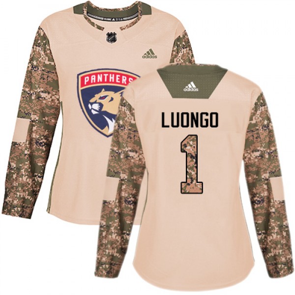 Adidas Florida Panthers #1 Roberto Luongo Camo Aut...