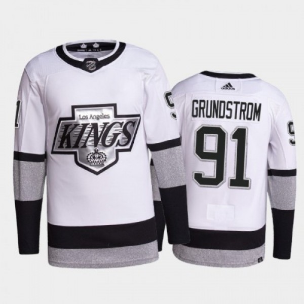 Adidas Los Angeles Kings #91 Carl Grundstrom Men&#...