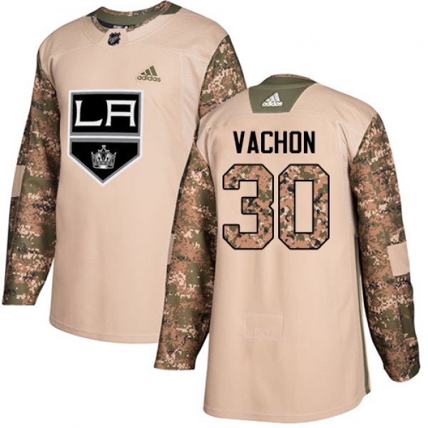 Adidas Los Angeles Kings #30 Rogie Vachon Camo Aut...