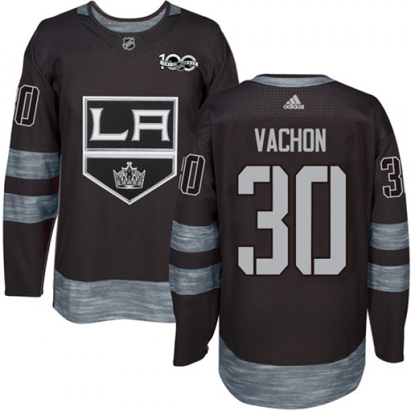 Adidas Los Angeles Kings #30 Rogie Vachon Black 19...