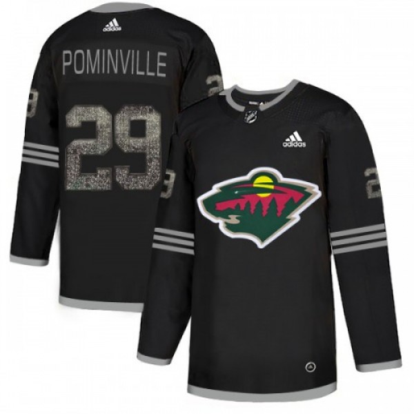 Adidas Minnesota Wild #29 Jason Pominville Black A...