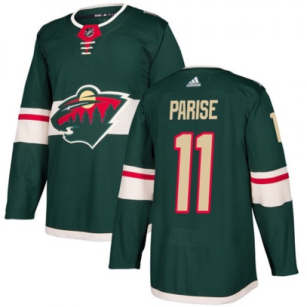 Adidas Minnesota Wild #11 Zach Parise Green Home A...