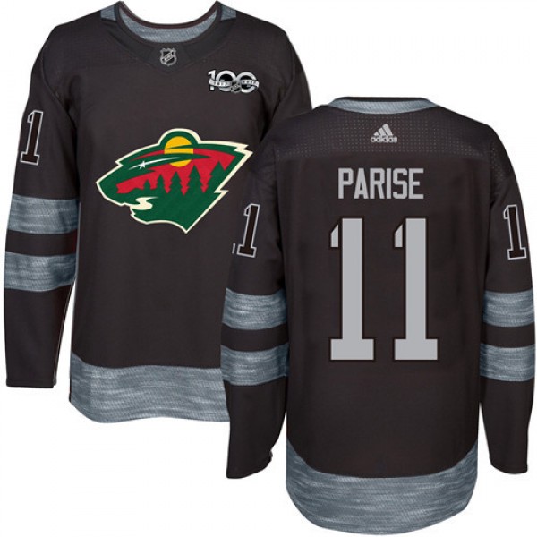 Adidas Minnesota Wild #11 Zach Parise Black 1917-2...