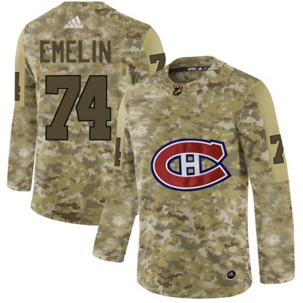 Adidas Montreal Canadiens #74 Alexei Emelin Camo A...