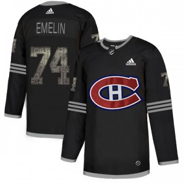 Adidas Montreal Canadiens #74 Alexei Emelin Black ...