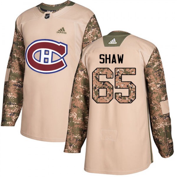 Adidas Montreal Canadiens #65 Andrew Shaw Camo Aut...