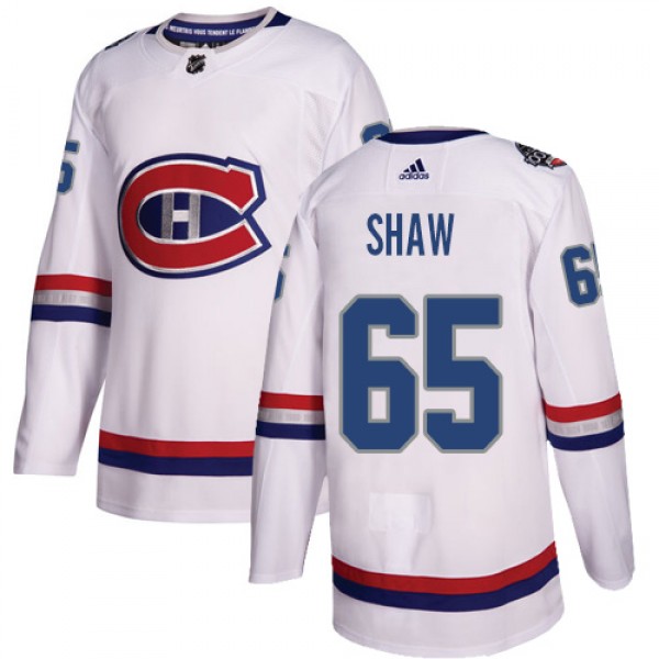 Adidas Montreal Canadiens #65 Andrew Shaw White Au...