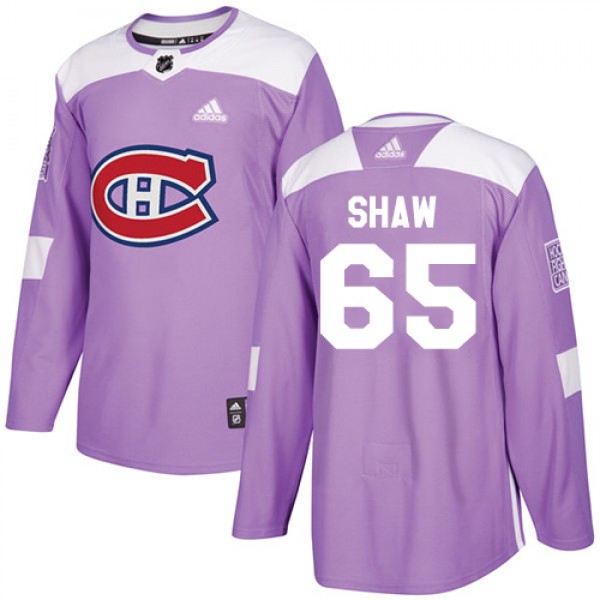 Adidas Montreal Canadiens #65 Andrew Shaw Purple A...