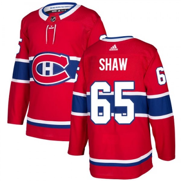 Adidas Montreal Canadiens #65 Andrew Shaw Red Home...
