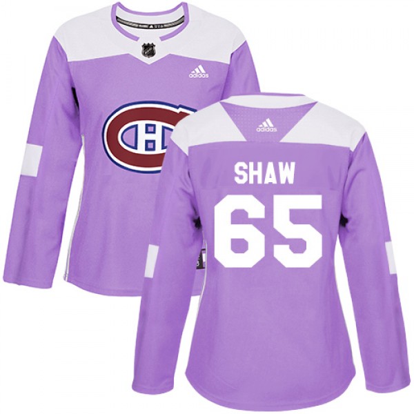 Adidas Montreal Canadiens #65 Andrew Shaw Purple A...