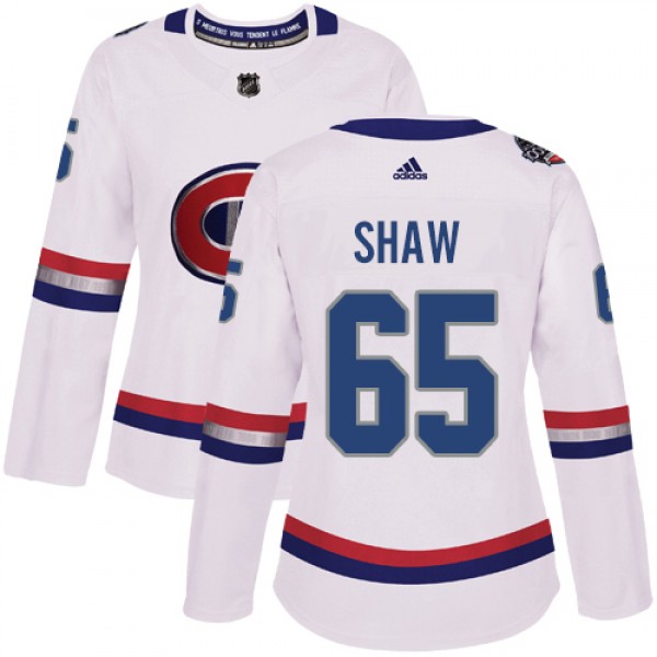 Adidas Montreal Canadiens #65 Andrew Shaw White Au...