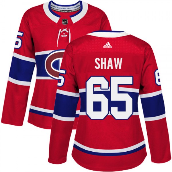 Adidas Montreal Canadiens #65 Andrew Shaw Red Home...