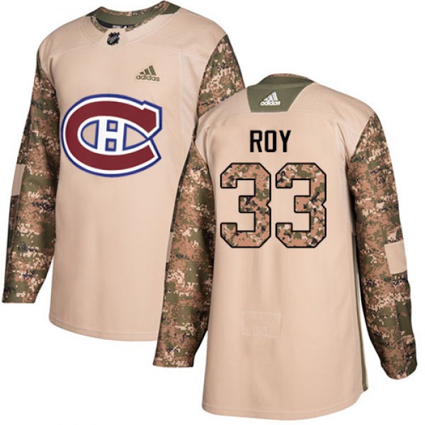 Adidas Montreal Canadiens #33 Patrick Roy Camo Aut...