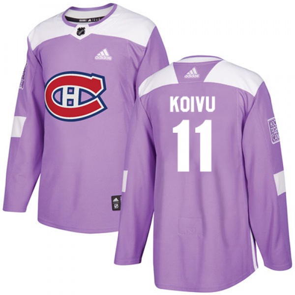 Adidas Montreal Canadiens #11 Saku Koivu Purple Au...
