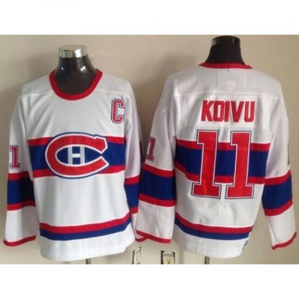 Montreal Canadiens #11 Saku Koivu White CCM Throwb...